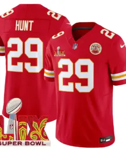 Kansas City Chiefs Nike Super Bowl LIX Patch Vapor Limited Stitched Jersey - White - Image 19