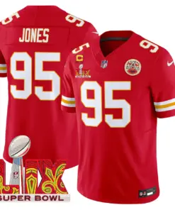 Kansas City Chiefs Nike Super Bowl LIX Patch Vapor Limited Stitched Jersey - White - Image 22