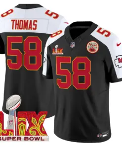 Kansas City Chiefs Nike Super Bowl LIX Patch Vapor Limited Stitched Jersey - White - Image 25