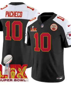 Kansas City Chiefs Nike Super Bowl LIX Patch Vapor Limited Stitched Jersey - White - Image 26