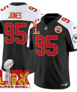 Kansas City Chiefs Nike Super Bowl LIX Patch Vapor Limited Stitched Jersey - White - Image 32