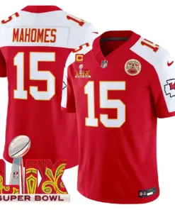 Kansas City Chiefs Nike Super Bowl LIX Patch Vapor Limited Stitched Jersey - White - Image 33
