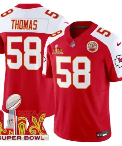 Kansas City Chiefs Nike Super Bowl LIX Patch Vapor Limited Stitched Jersey - White - Image 35
