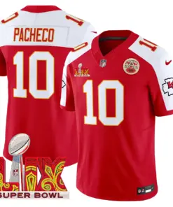 Kansas City Chiefs Nike Super Bowl LIX Patch Vapor Limited Stitched Jersey - White - Image 36