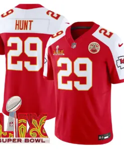 Kansas City Chiefs Nike Super Bowl LIX Patch Vapor Limited Stitched Jersey - White - Image 39
