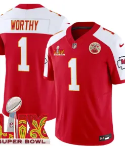 Kansas City Chiefs Nike Super Bowl LIX Patch Vapor Limited Stitched Jersey - White - Image 41