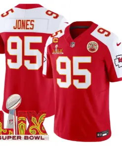 Kansas City Chiefs Nike Super Bowl LIX Patch Vapor Limited Stitched Jersey - White - Image 42
