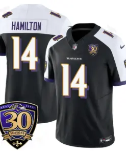 Baltimore Ravens Nike 30th Season Limited Stitched Jersey - Anthracite - Image 3