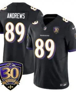 Baltimore Ravens Nike 30th Season Limited Stitched Jersey - Anthracite - Image 5