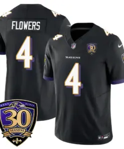Baltimore Ravens Nike 30th Season Limited Stitched Jersey - Anthracite - Image 6