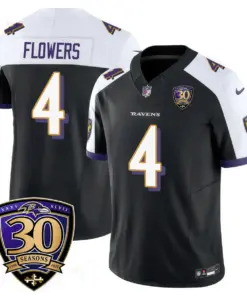 Baltimore Ravens Nike 30th Season Limited Stitched Jersey - Anthracite - Image 11