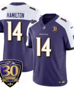 Baltimore Ravens Nike 30th Season Limited Stitched Jersey - Anthracite - Image 18