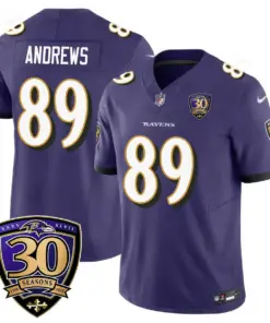 Baltimore Ravens Nike 30th Season Limited Stitched Jersey - Anthracite - Image 22