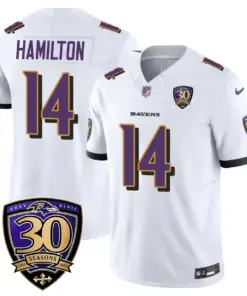 Baltimore Ravens Nike 30th Season Limited Stitched Jersey - Anthracite - Image 32