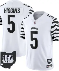 Cincinnati Bengals Nike Stripes Vapor Limited Stitched Jersey - White - Image 5