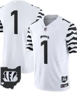 Cincinnati Bengals Nike Stripes Vapor Limited Stitched Jersey - White - Image 7