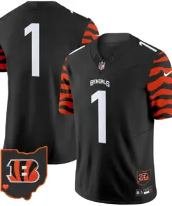 Cincinnati Bengals Nike Stripes Vapor Limited Stitched Jersey - White - Image 14