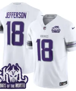 J.J. McCarthy Minnesota Vikings Nike 2024 Winter Warrior Skol Patch Vapor Limited Stitched Jersey - White - Image 10