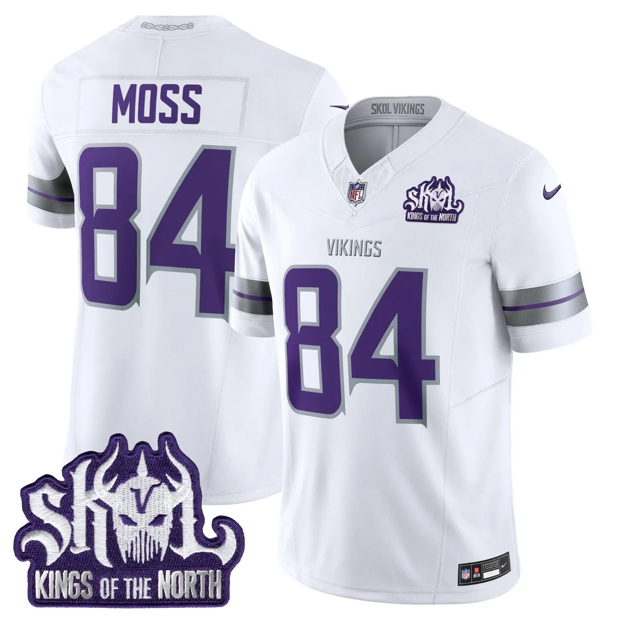 J.J. McCarthy Minnesota Vikings Nike 2024 Winter Warrior Skol Patch Vapor Limited Stitched Jersey - White - Image 16