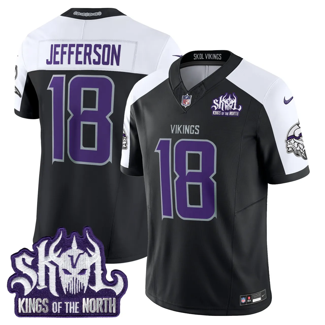 J.J. McCarthy Minnesota Vikings Nike 2024 Winter Warrior Skol Patch Vapor Limited Stitched Jersey - White - Image 18