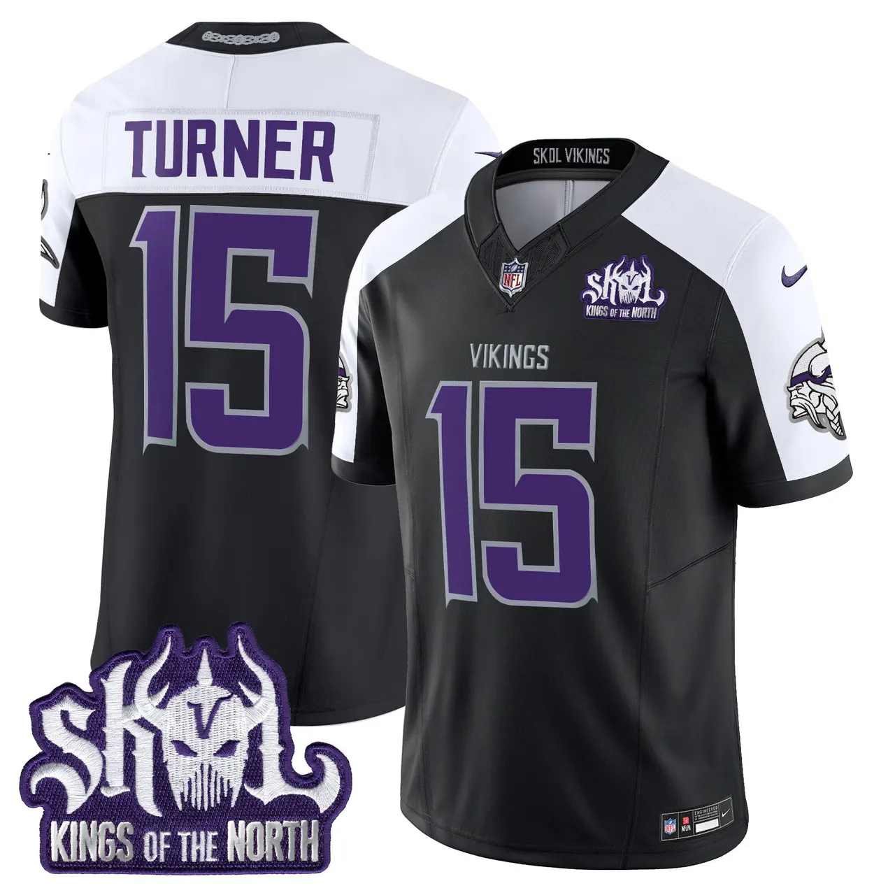 J.J. McCarthy Minnesota Vikings Nike 2024 Winter Warrior Skol Patch Vapor Limited Stitched Jersey - White - Image 19