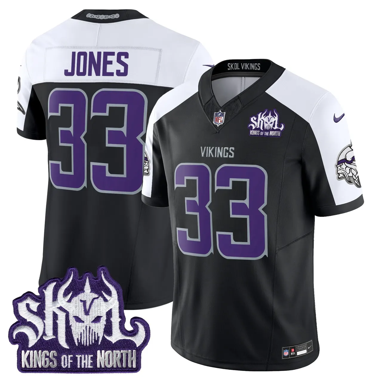 J.J. McCarthy Minnesota Vikings Nike 2024 Winter Warrior Skol Patch Vapor Limited Stitched Jersey - White - Image 20