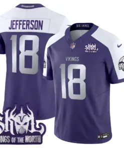 J.J. McCarthy Minnesota Vikings Nike 2024 Winter Warrior Skol Patch Vapor Limited Stitched Jersey - White - Image 26