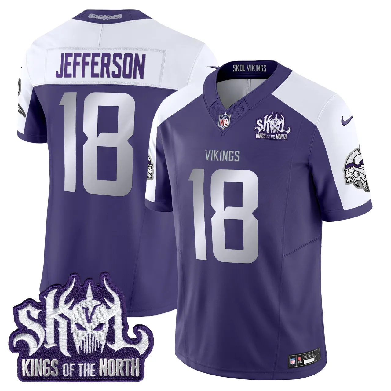 J.J. McCarthy Minnesota Vikings Nike 2024 Winter Warrior Skol Patch Vapor Limited Stitched Jersey - White - Image 26