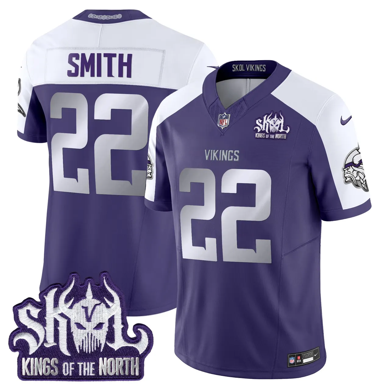J.J. McCarthy Minnesota Vikings Nike 2024 Winter Warrior Skol Patch Vapor Limited Stitched Jersey - White - Image 30
