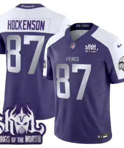 J.J. McCarthy Minnesota Vikings Nike 2024 Winter Warrior Skol Patch Vapor Limited Stitched Jersey - White - Image 31
