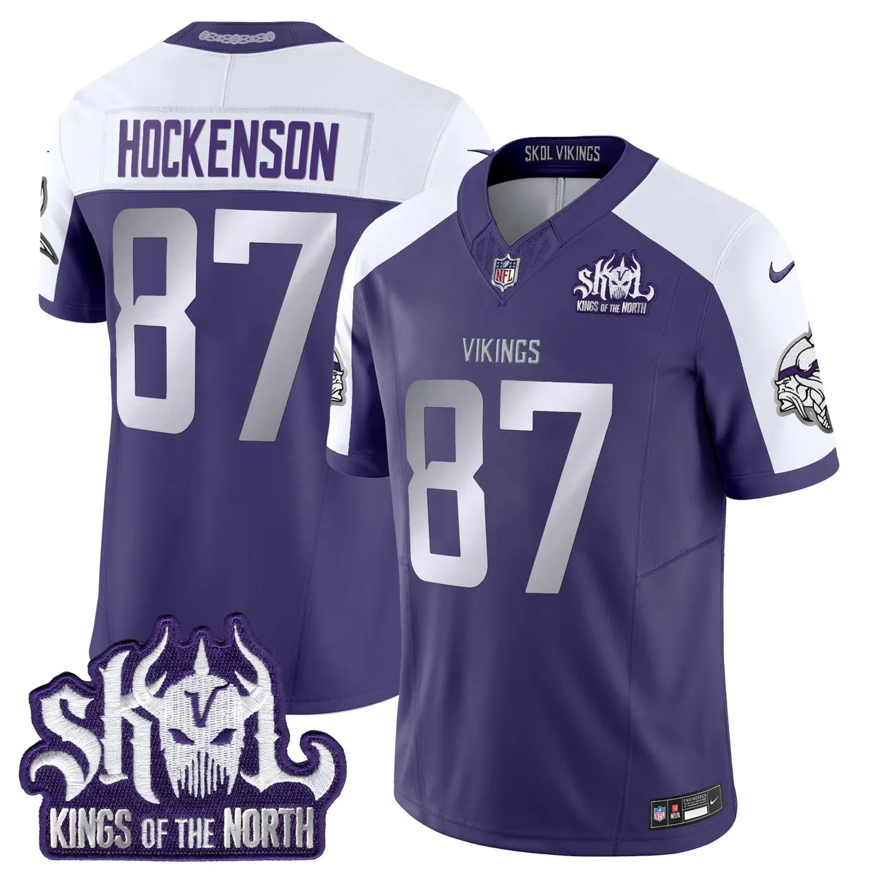 J.J. McCarthy Minnesota Vikings Nike 2024 Winter Warrior Skol Patch Vapor Limited Stitched Jersey - White - Image 31