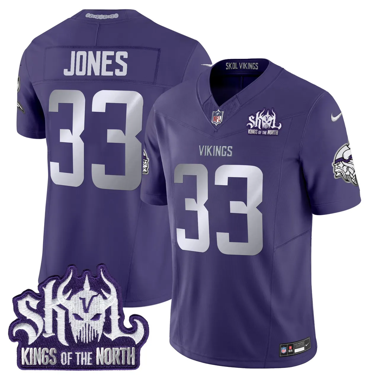 J.J. McCarthy Minnesota Vikings Nike 2024 Winter Warrior Skol Patch Vapor Limited Stitched Jersey - White - Image 36