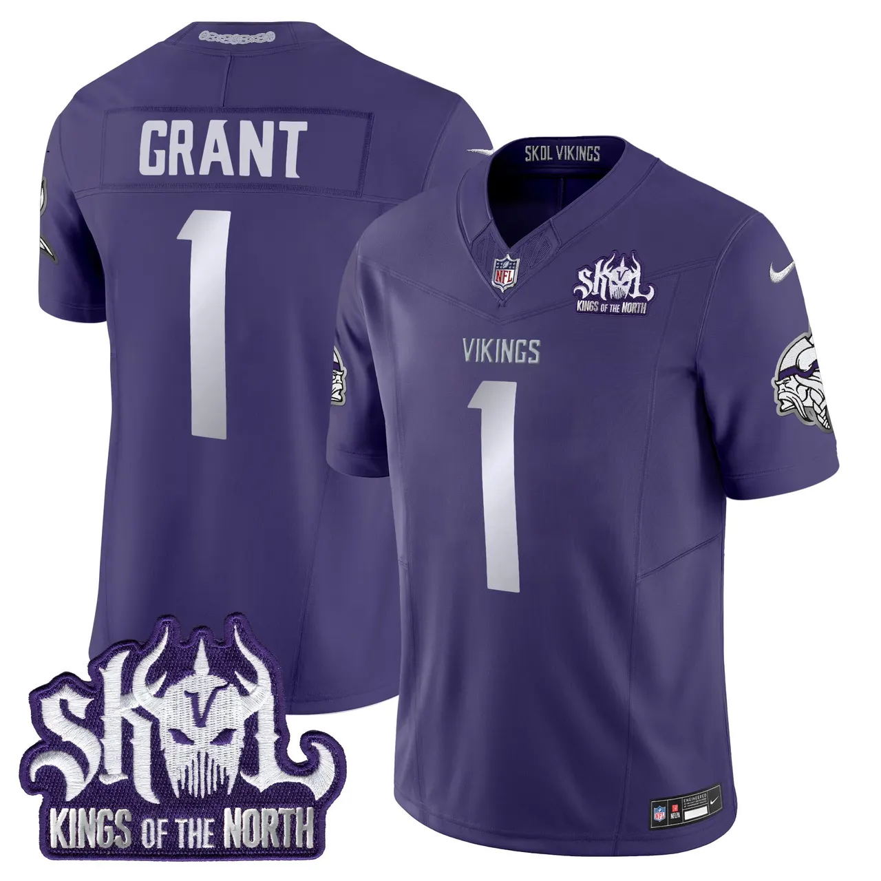 J.J. McCarthy Minnesota Vikings Nike 2024 Winter Warrior Skol Patch Vapor Limited Stitched Jersey - White - Image 37