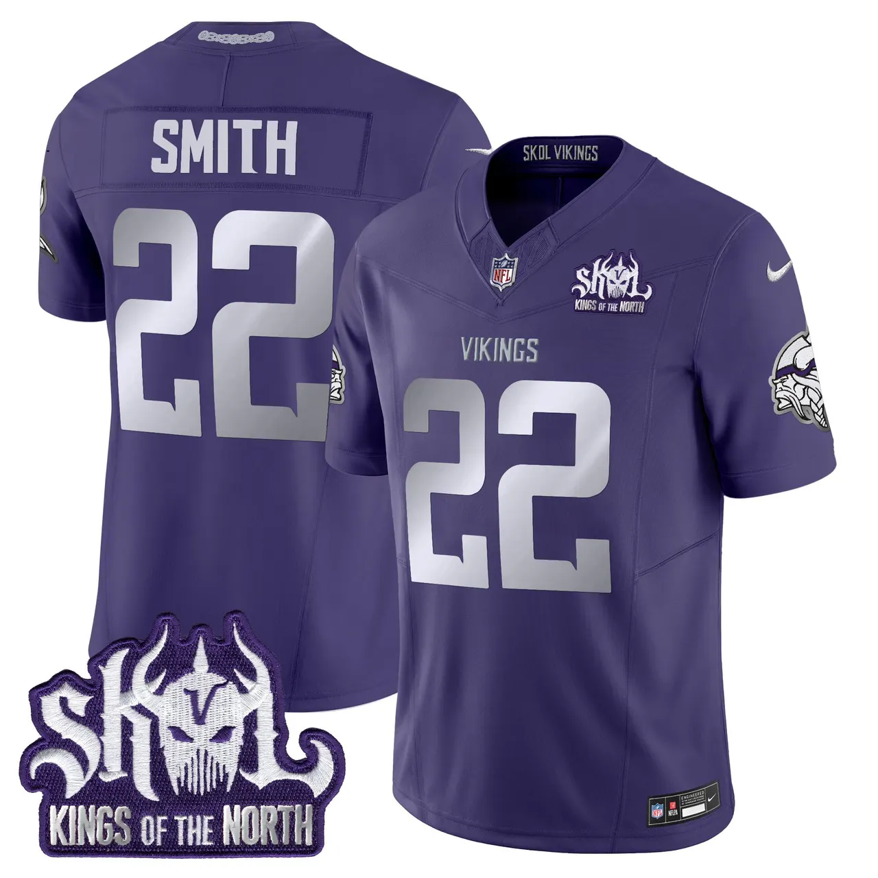 J.J. McCarthy Minnesota Vikings Nike 2024 Winter Warrior Skol Patch Vapor Limited Stitched Jersey - White - Image 38