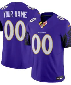 Alternative view of Baltimore Ravens Nike Special Vapor Custom Limited Stitched Jersey - Purple