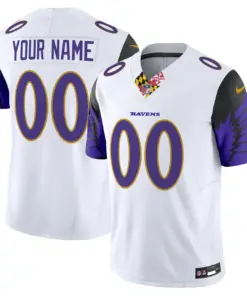 Baltimore Ravens Nike Special Vapor Custom Limited Stitched Jersey - Purple - Image 4