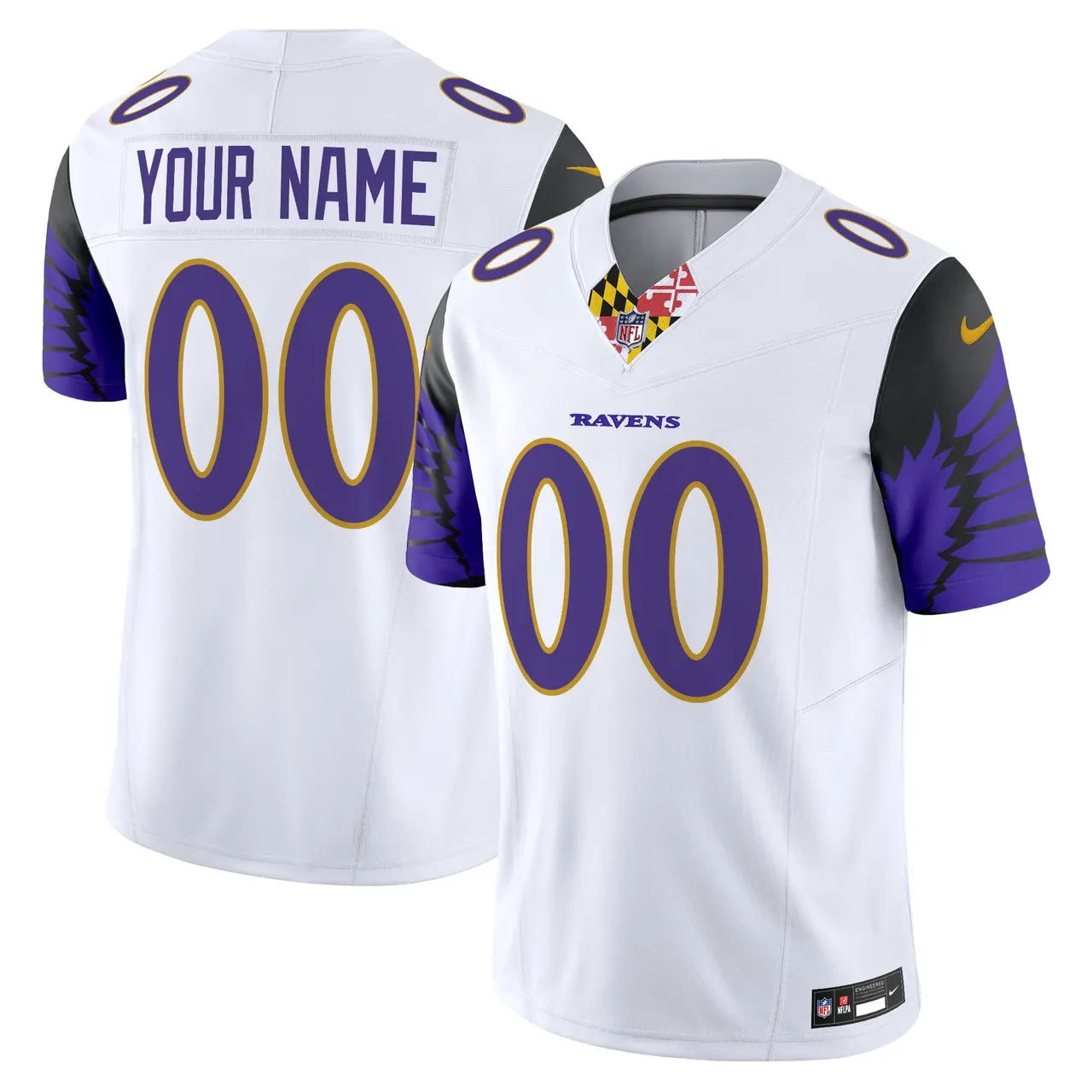 Baltimore Ravens Nike Special Vapor Custom Limited Stitched Jersey - Purple - Image 4