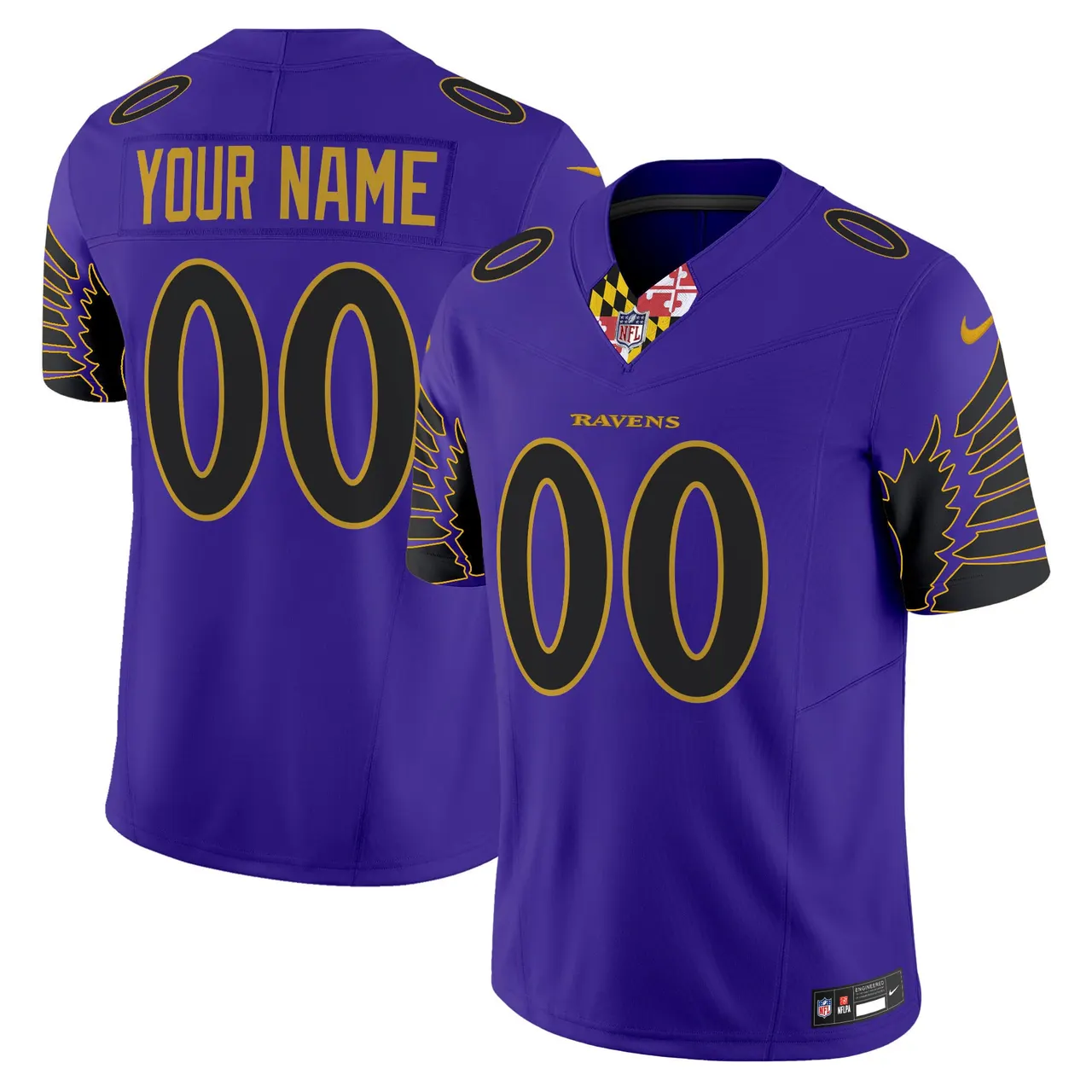 Baltimore Ravens Nike Special Vapor Custom Limited Stitched Jersey - Purple