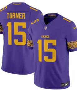 Nordic Pattern Minnesota Vikings Nike Vapor Limited Stitched Jersey - Purple - Image 3