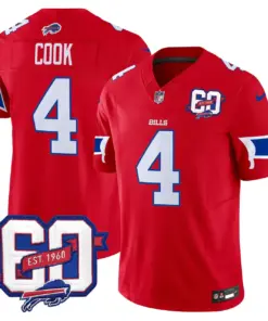 Buffalo Bills Nike 60th Anniversary Patch Vapor Limited Stitched Jersey - Royal Blue - Image 8