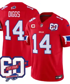 Buffalo Bills Nike 60th Anniversary Patch Vapor Limited Stitched Jersey - Royal Blue - Image 9