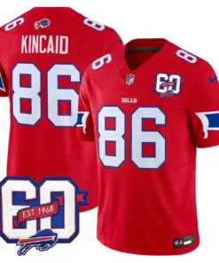 Buffalo Bills Nike 60th Anniversary Patch Vapor Limited Stitched Jersey - Royal Blue - Image 12