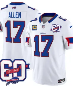 Buffalo Bills Nike 60th Anniversary Patch Vapor Limited Stitched Jersey - Royal Blue - Image 13