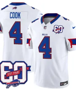 Buffalo Bills Nike 60th Anniversary Patch Vapor Limited Stitched Jersey - Royal Blue - Image 14