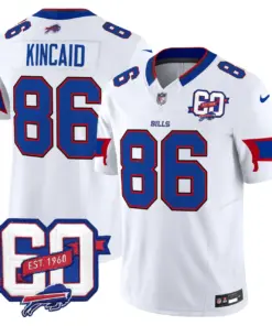 Buffalo Bills Nike 60th Anniversary Patch Vapor Limited Stitched Jersey - Royal Blue - Image 18