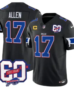 Buffalo Bills Nike 60th Anniversary Patch Vapor Limited Stitched Jersey - Royal Blue - Image 19