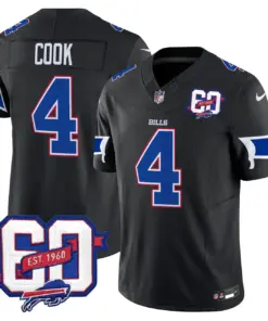 Buffalo Bills Nike 60th Anniversary Patch Vapor Limited Stitched Jersey - Royal Blue - Image 20