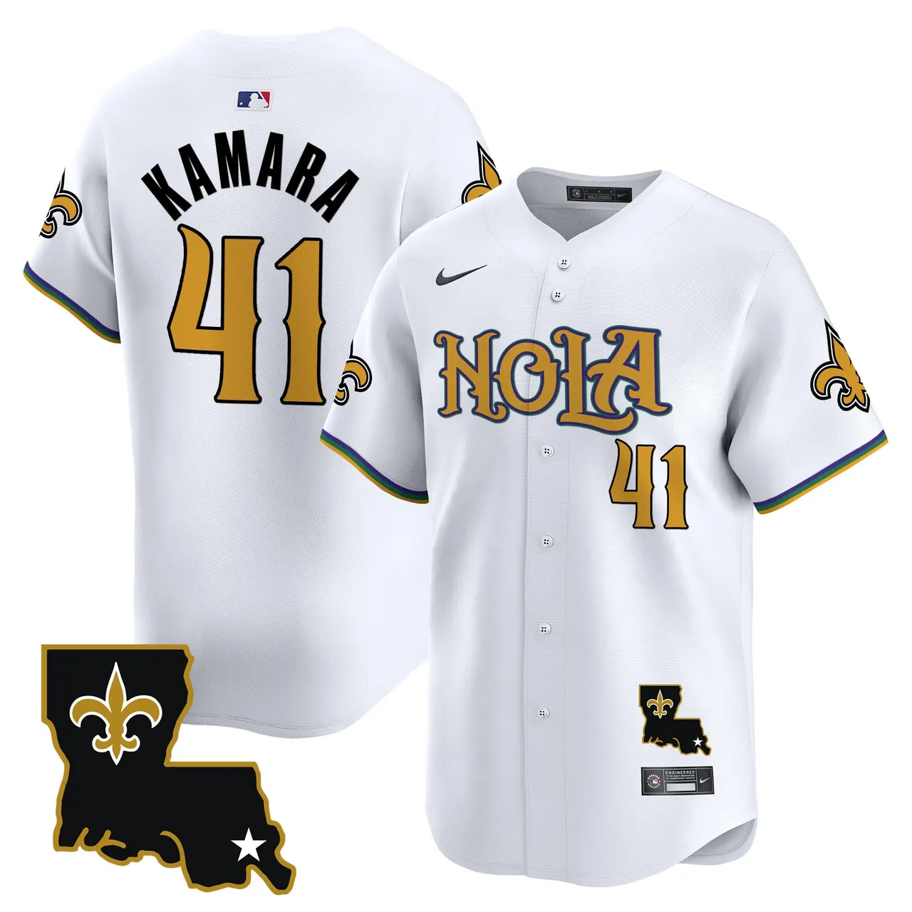 New Orleans Saints Nike Vapor Premier Limited Stitched Jersey - White - Image 2