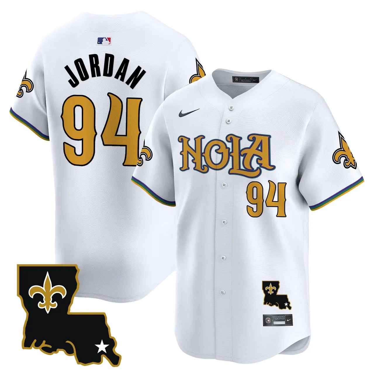 New Orleans Saints Nike Vapor Premier Limited Stitched Jersey - White - Image 3