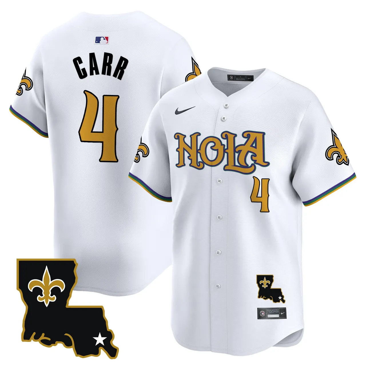 New Orleans Saints Nike Vapor Premier Limited Stitched Jersey - White - Image 4